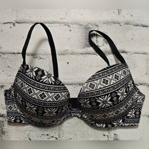 la.Senza Black and White.Padded Push Up Bra
